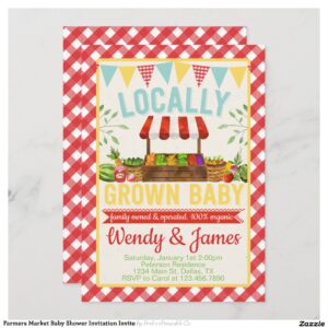 Farmers Market Baby Shower Invitation Invite