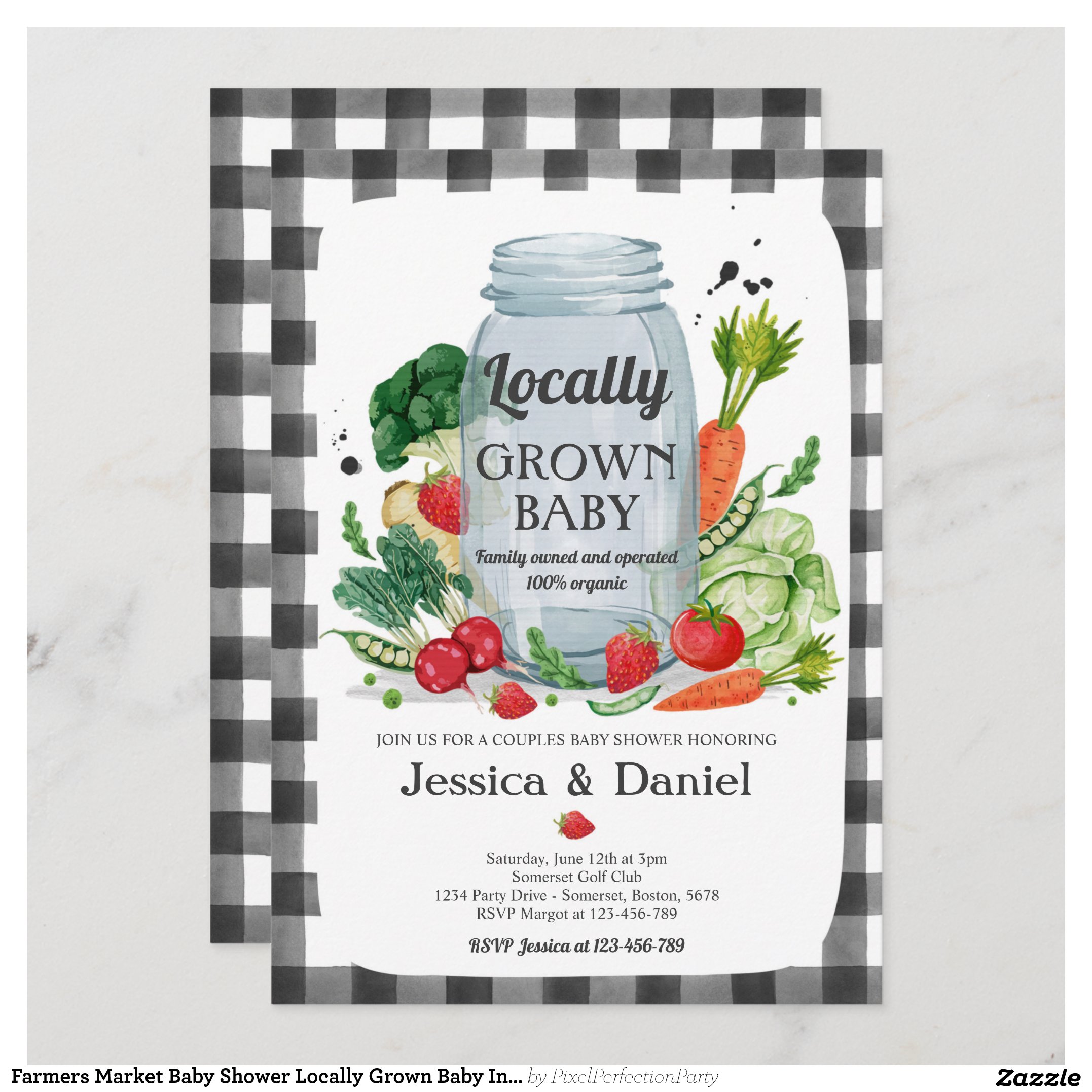 Farmers Market Baby Shower Locally Grown Baby Invi Invitation