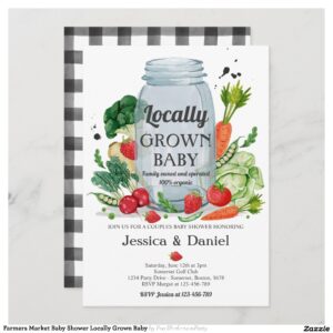 Farmers Market Baby Shower Locally Grown Baby Invitation