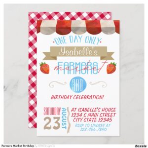 Farmers Market Birthday Invitation
