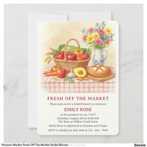 Farmers Market Fresh Off The Market Bridal Shower Invitation