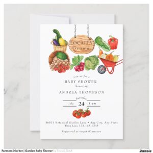 Farmers Market Garden Baby Shower Invitation