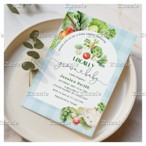 Farmers market Locally grown baby shower Invitation