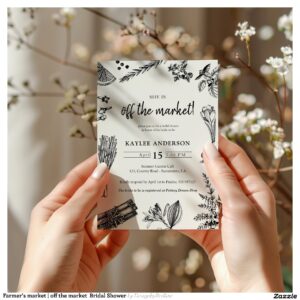 Farmer's market off the market Bridal Shower Invitation