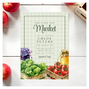 Farmers Market She's Off the Market Bridal Shower Invitation