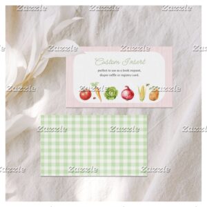 Farmers Market Vegetable Fruit Stand Baby Shower Enclosure Card