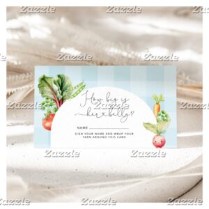 Farmers market vegetables how big mommy's belly enclosure card