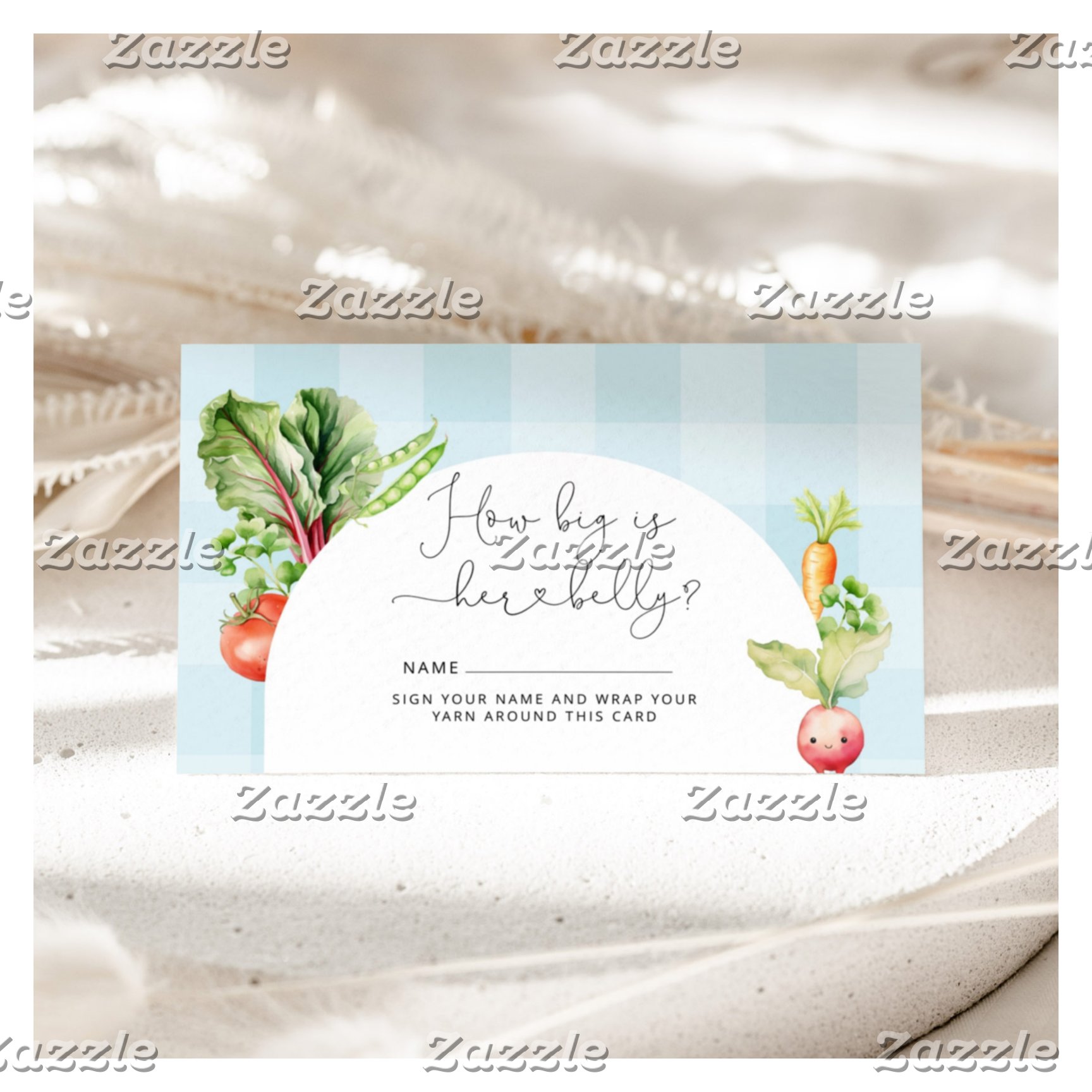 Farmers market vegetables how big mommy's belly enclosure card