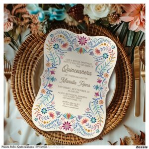 Fiesta Boho Quinceanera Invitation