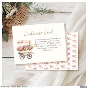 Fresh off the Market Bridal Shower Enclosure Card