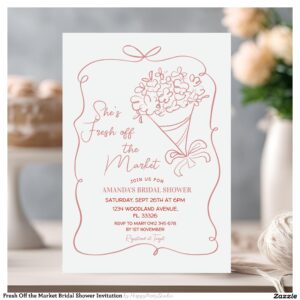 Fresh Off the Market Bridal Shower Invitation