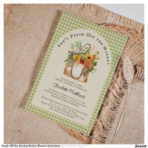 Fresh Off the Market Bridal Shower Invitation