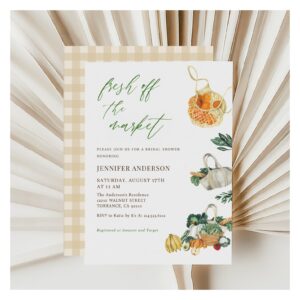 Fresh Off The Market Farmers Market Bridal Shower Invitation