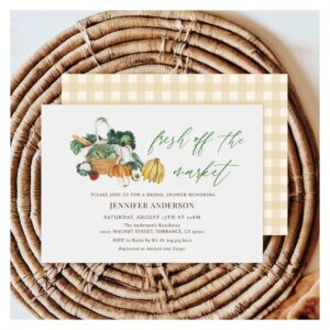 Fresh Off The Market Farmers Market Bridal Shower Invitation