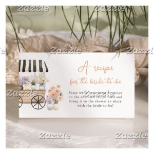 Fresh off the Market Recipe for the Bride to be Enclosure Card