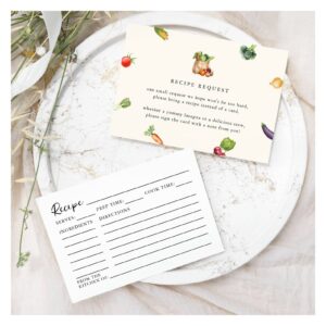 Fresh Off The Market Recipe Request Bridal Shower Enclosure Card