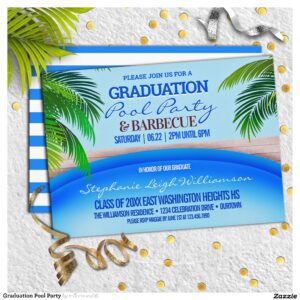 Graduation Pool Party Invitation