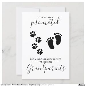 Grandparents You've Been Promoted Dog Pregnancy Announcement