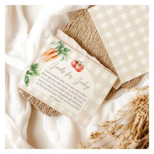 Grown with Love Market baby shower book request Enclosure Card