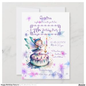 Happy Birthday Fairy 01 Invitation