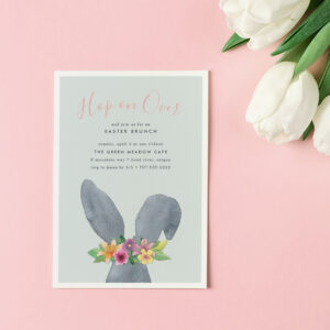 Hop On Over Easter Brunch Invitation