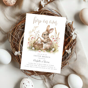 Hop On Over Easter Brunch Invitation