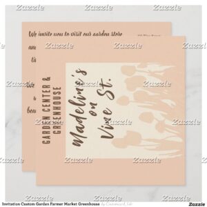 Invitation Custom Garden Farmer Market Greenhouse
