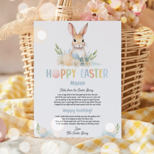 Kids Personalized Letter From The Easter Bunny Invitation