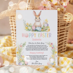 Kids Personalized Letter From The Easter Bunny Invitation