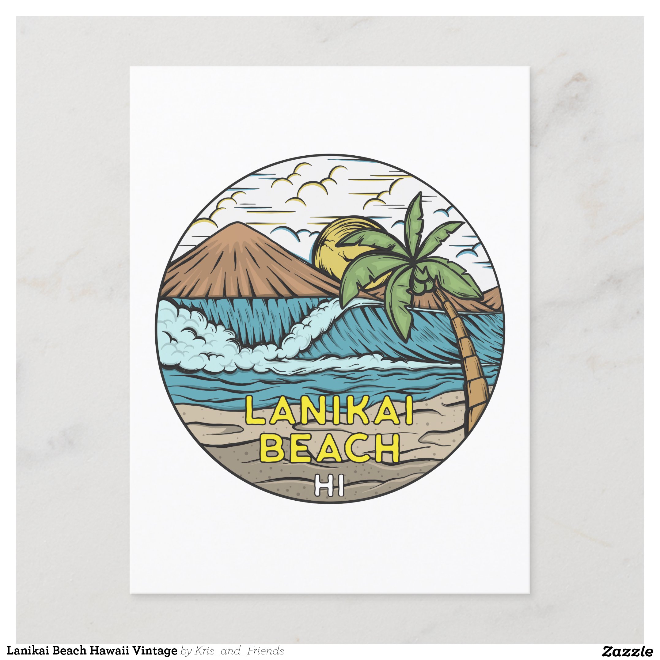 Lanikai Beach Hawaii Vintage Postcard