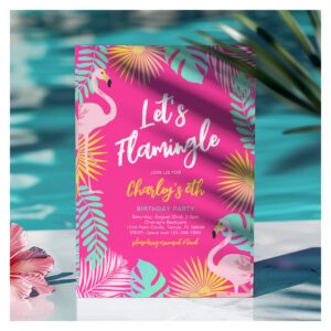 Let's Flamingle Party Invitation