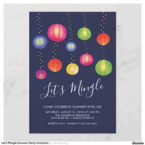 Let's Mingle Summer Party Invitation
