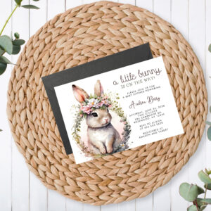 Little Bunny is on the Way Baby Shower Invitation