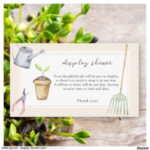 Little sprout - display shower card