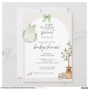 Little Sprout Garden Baby Shower Invitation