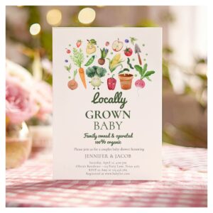Locally Grown Baby Farmers Market Couples Shower Invitation