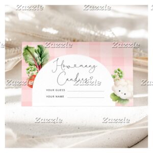 Locally grown baby how many candies in the jar enclosure card