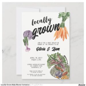 Locally Grown Baby Shower Invitation
