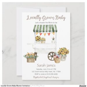 Locally Grown Baby Shower Invitation