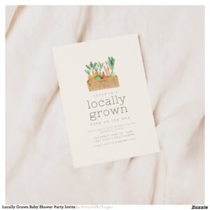 Locally Grown Baby Shower Party Invite