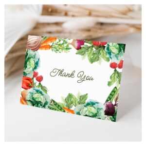 Locally Grown Farmers Market Baby Shower Thank You Card