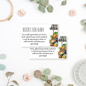 Locally grown farmers market books for baby enclosure card