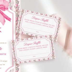 Love Shack Baby Shower Diaper Raffle Tickets Enclosure Card