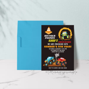 Monster Truck Birthday Invitation