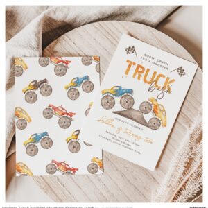 Monster Truck Birthday Invitation Monster Truck