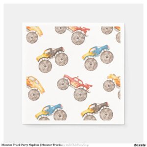 Monster Truck Party Napkins Monster Trucks