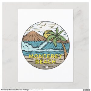 Monterey Beach California Vintage Postcard
