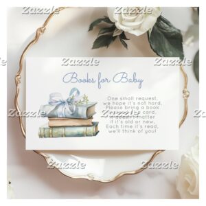 New Chapter Blue Bow Books for baby wildflower Enclosure Card