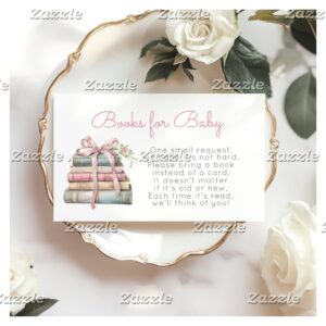 New Chapter Pink Bow Books for baby ticket Enclosure Card