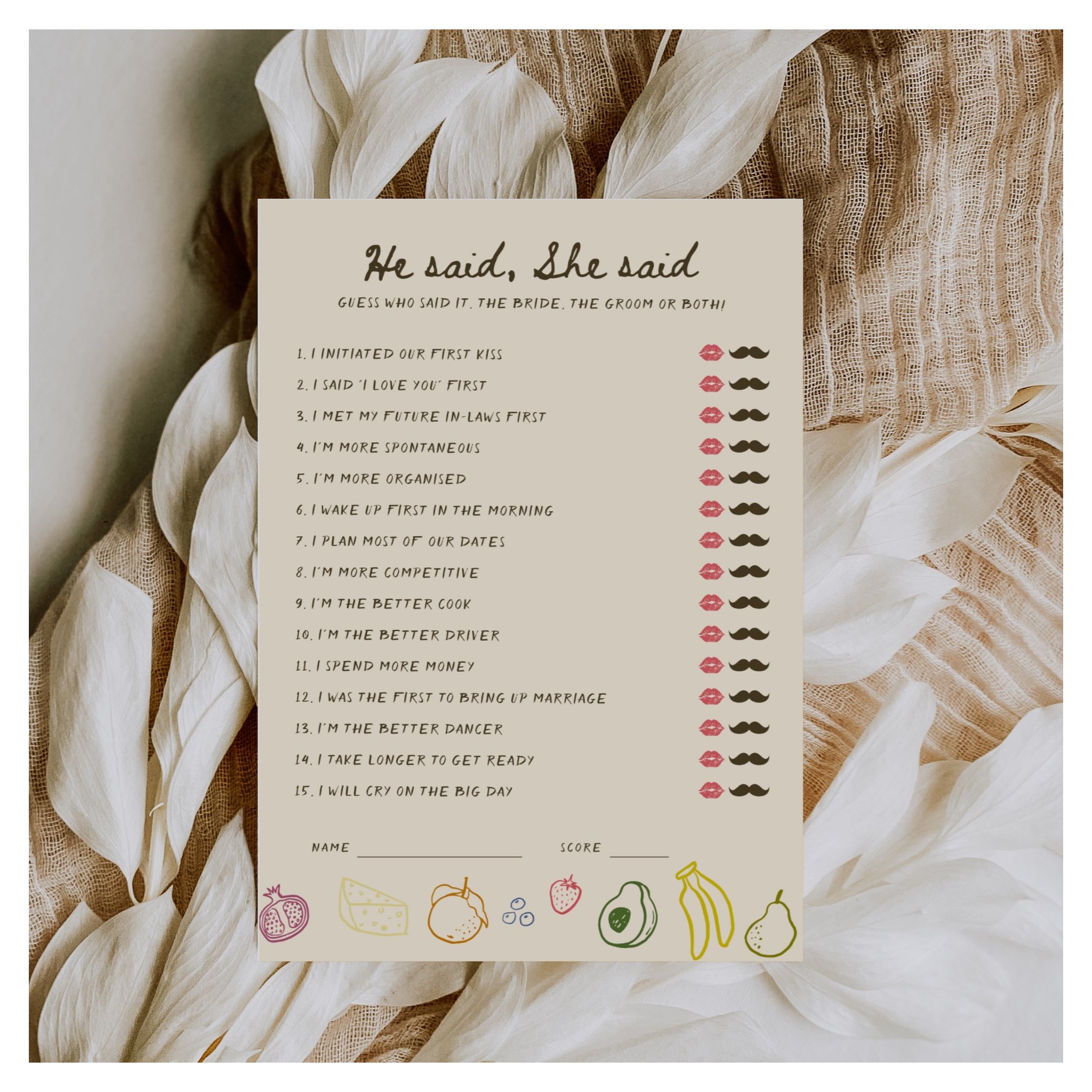 Off The Market Downloadable He said She said Card